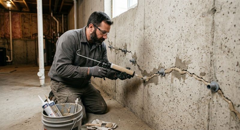 Basement Crack Repair in Katy, TX