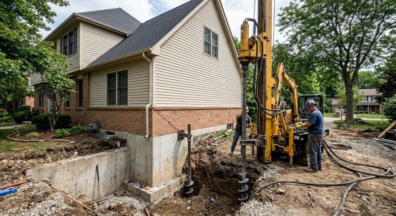 Helical Piers Installation in Katy, TX