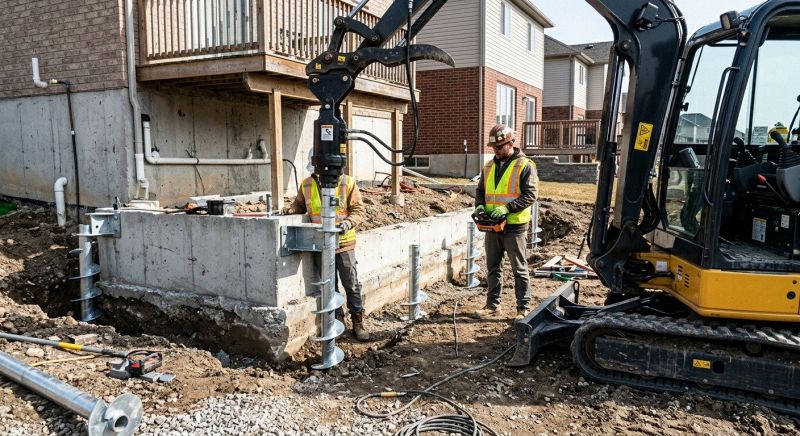 Helical Pile Installation in Katy, TX