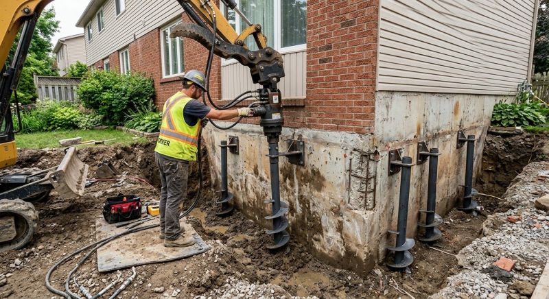 Helical Pile Installation in Katy, TX