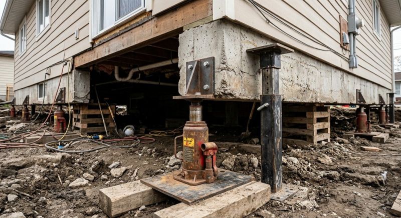 Sinking Foundation Lifting in Katy, TX